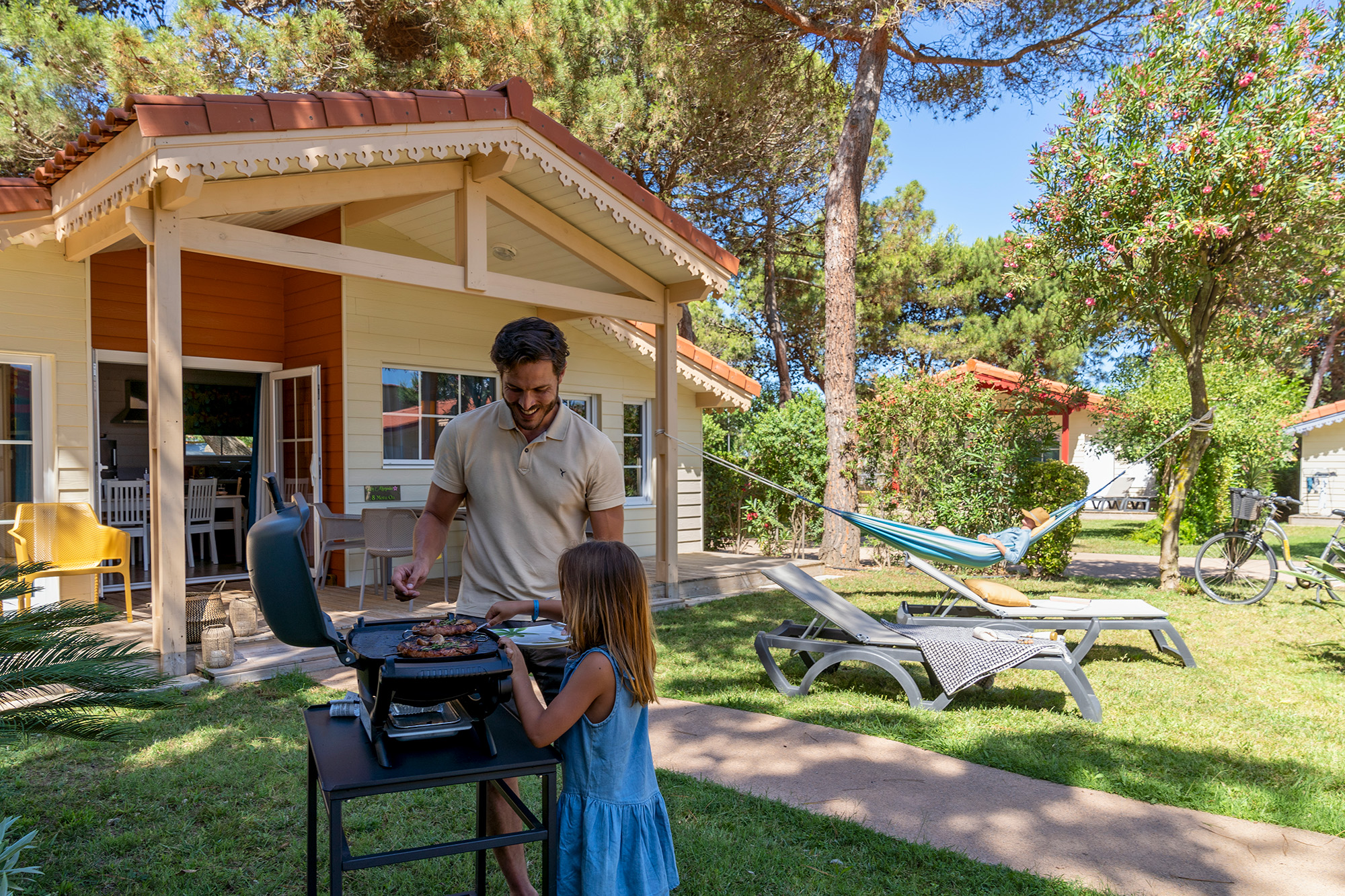 Le Brasilia campsite, Chalet les Marquises, outdoors, barbecue