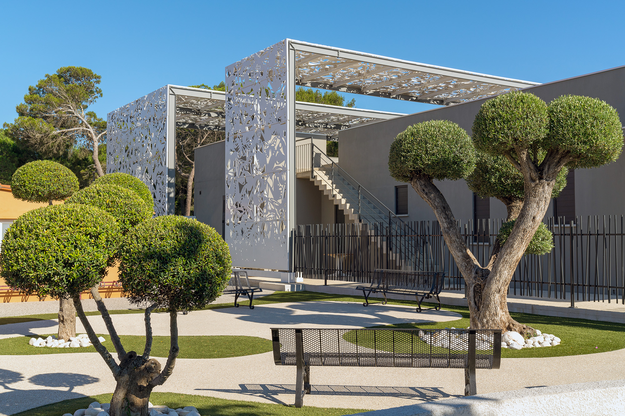 Le Brasilia campsite, Papillon Spa, architecture and landscape